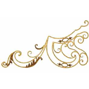 Кованые навершия на забор, ворота  арт. 1318 разм. 136x75