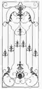 Кованая декоративная панель арт. 1320 разм. 70x160