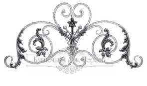 Кованые навершия на забор, ворота  арт. 1322 разм. 87x40