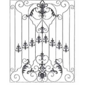 Кованая декоративная панель арт. 1327 разм. 125x160