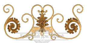 Кованые навершия на забор, ворота  арт. 1333 разм. 90x40