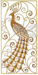 Кованая декоративная панель арт. 1341 разм. 80x160