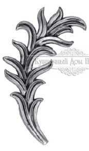 Кованый лист литье арт. 134 разм. 27x14
