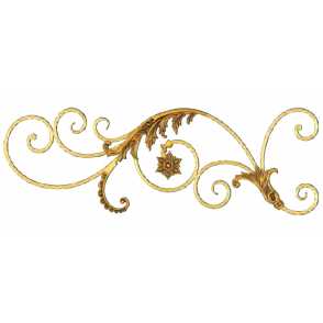 Кованые навершия на забор, ворота  арт. 1354 разм. 93,5x32