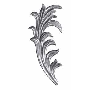 Кованый лист литье арт. 136 разм. 11,5x27