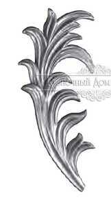 Кованый лист литье арт. 136 разм. 11,5x27