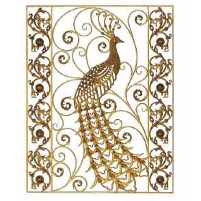 Кованая декоративная панель арт. 1381 разм. 125x160