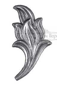 Кованый лист литье арт. 139 разм. 7,5x14