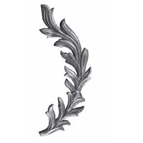 Кованый лист литье арт. 141 разм. 42,5x18