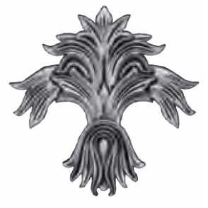 Кованый лист литье арт. 143 разм. 30,5x30