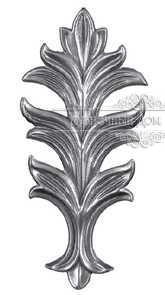 Кованый лист литье арт. 144 разм. 11,5x26,5