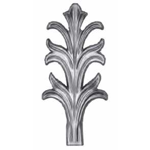 Кованый лист литье арт. 150 разм. 22x10