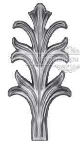 Кованый лист литье арт. 150 разм. 22x10