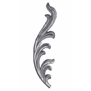 Кованый лист литье арт. 152 разм. 38x10