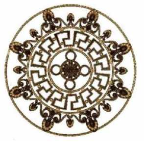 Кованая розетка арт. 1575 разм 78x78 односторонняя