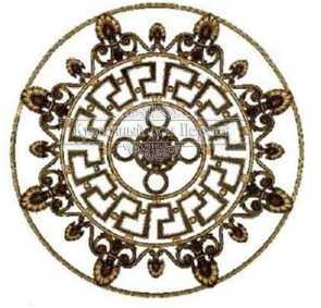 Кованая розетка арт. 1575 разм 78x78 односторонняя