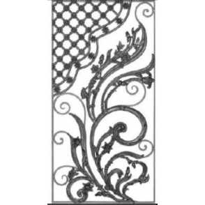 Кованая декоративная панель арт. 1580 разм 160x80
