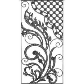 Кованая декоративная панель арт. 1581 разм 160x80