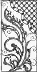Кованая декоративная панель арт. 1581 разм 160x80