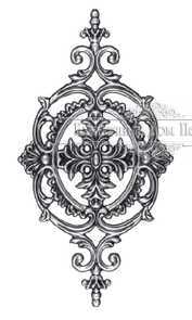 Кованая декоративная накладка арт. 158 разм. 40x21