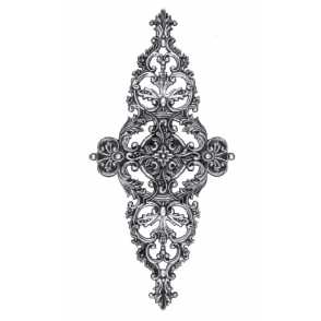 Кованая декоративная накладка арт. 165 разм. 53x25