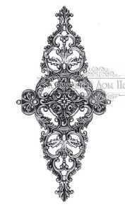 Кованая декоративная накладка арт. 165 разм. 53x25