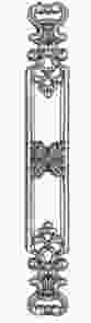 Кованый декоративный узор односторонний арт. 169 разм. 36,5x5