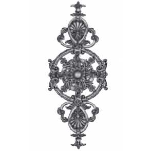 Кованая декоративная накладка арт. 1707 разм. 36x91