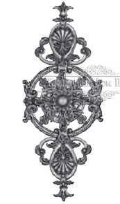 Кованая декоративная накладка арт. 1707 разм. 36x91