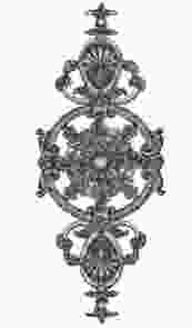 Кованая декоративная накладка арт. 1707 разм. 36x91