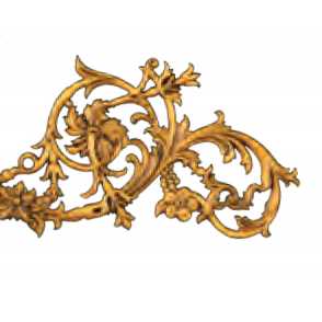Кованый декоративный узор односторонний арт. 1727 разм. 52,8x39