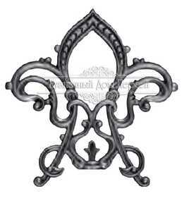 Кованый декоративный узор односторонний арт. 1734 разм. 27x29