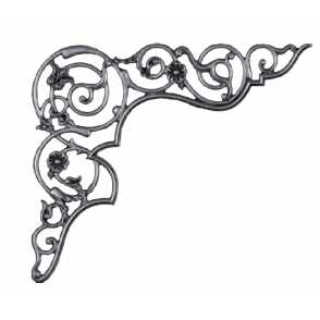 Кованый декоративный узор односторонний арт. 1735 разм. 39x46