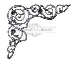 Кованый декоративный узор односторонний арт. 1735 разм. 39x46