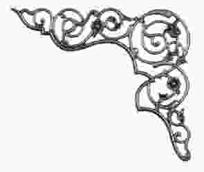 Кованый декоративный узор односторонний арт. 1736 разм. 39x46