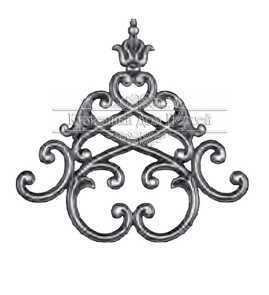 Кованый декоративный узор двусторонний арт. 175 разм. 28,5x27,5