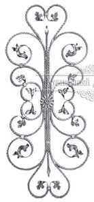 Кованая розетка арт. 189 разм. 60x140