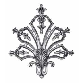 Кованый декоративный узор односторонний арт. 190 разм. 37x32