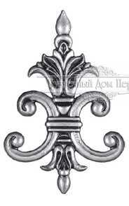 Кованый декоративный узор двусторонний арт. 191 разм. 18,5x12