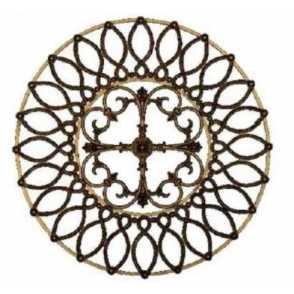 Кованая розетка арт. 1937 разм 80x80 односторонняя