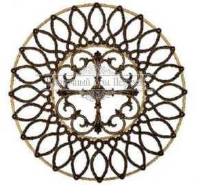 Кованая розетка арт. 1937 разм 80x80 односторонняя