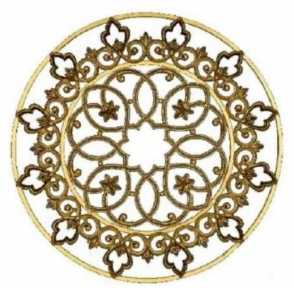 Кованая розетка арт. 1954 разм 65x65  односторонняя