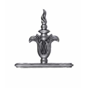 Кованый декоративный узор односторонний арт. 197 разм. 17x17