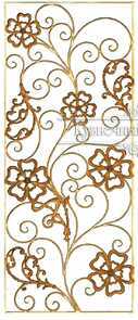 Кованая декоративная панель арт. 1987 разм. 80x195