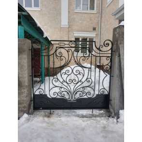 Ковано-кирпичный забор 29