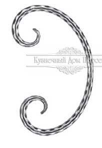 Кованый вензель, завиток арт. 202 разм. 26x16