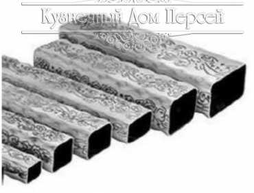 Кованый декоративный трубопрофиль арт. 2030ТЦветы разм. 20x30