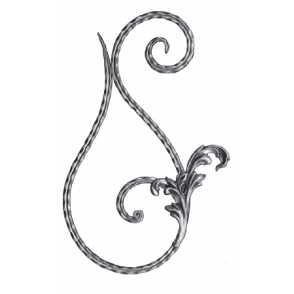 Кованый вензель, завиток арт. 207 разм. 28x43
