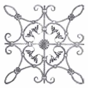 Кованая розетка арт. 211 разм. 75x75