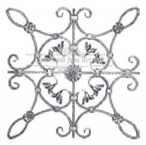 Кованая розетка арт. 211 разм. 75x75